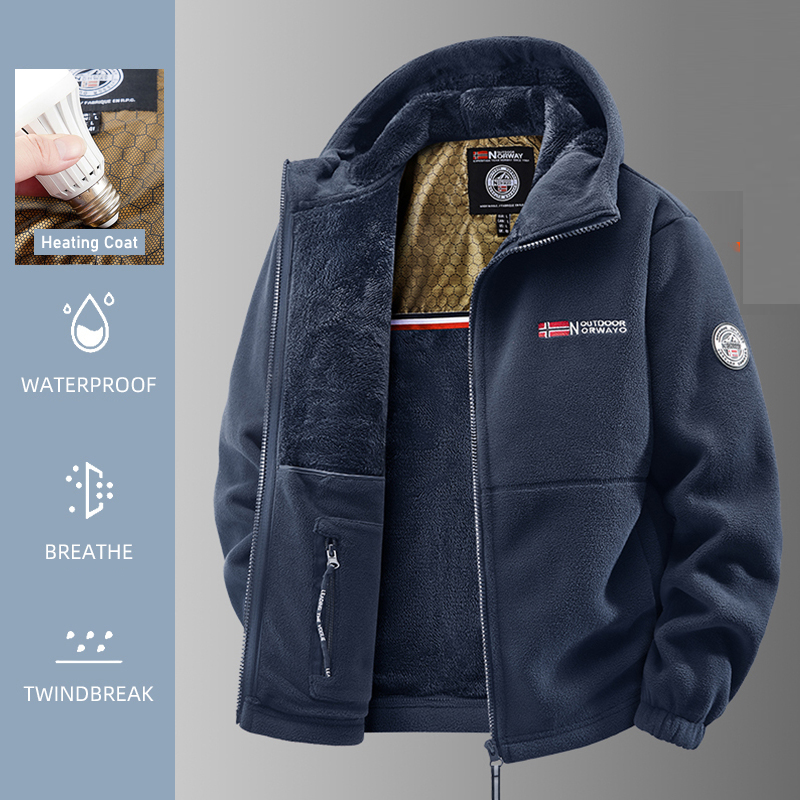 Outdoor Sport Winter Jacket - Men Heated Jacket Winter Polar Fleece