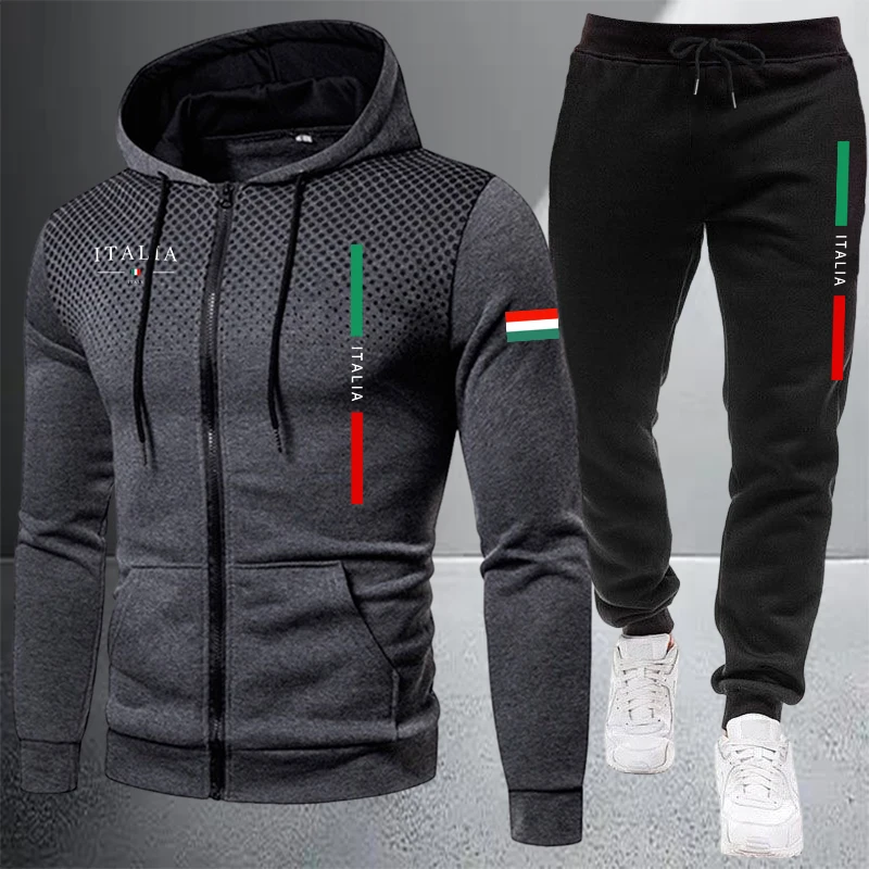 Men's Tracksuit Casual Zip Hoo - Outdoor Sport Winter Jacket 评论和价格