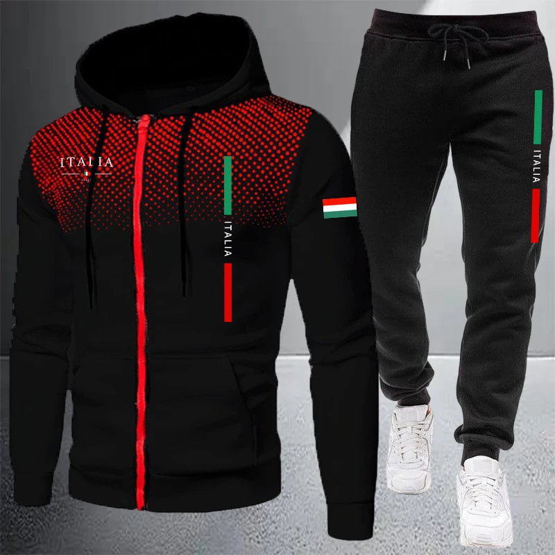 Men's Tracksuit Casual Zip Hoo - Outdoor Sport Winter Jacket 评论和价格