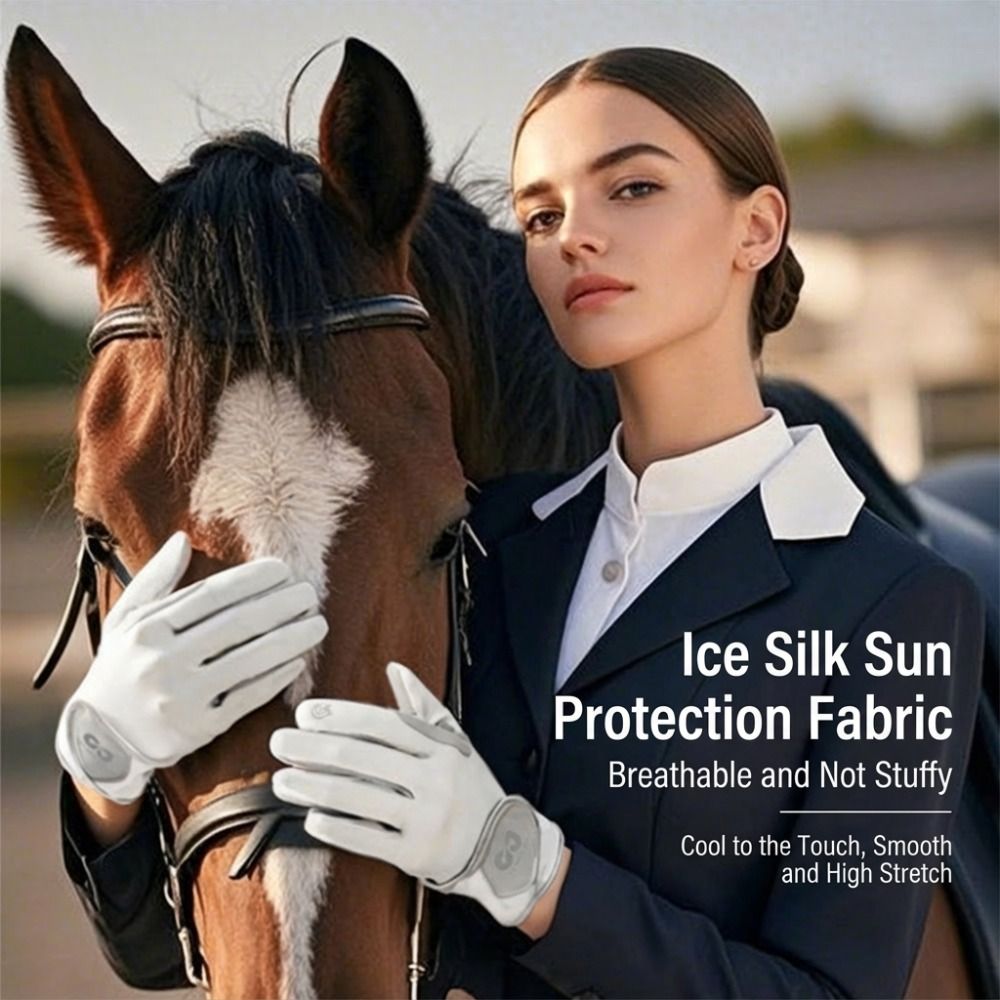 New Breathable Riding Gloves L - Horse Riding Glove 评论和价格