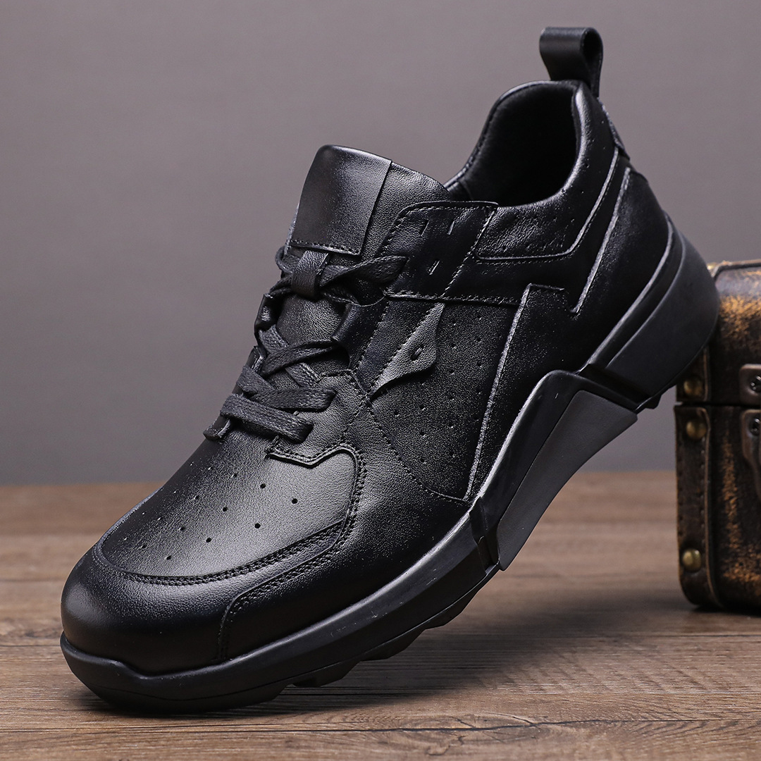 Genuine Leather Shoes Men Tren - Outdoor Sport With Sticks 评论和价格
