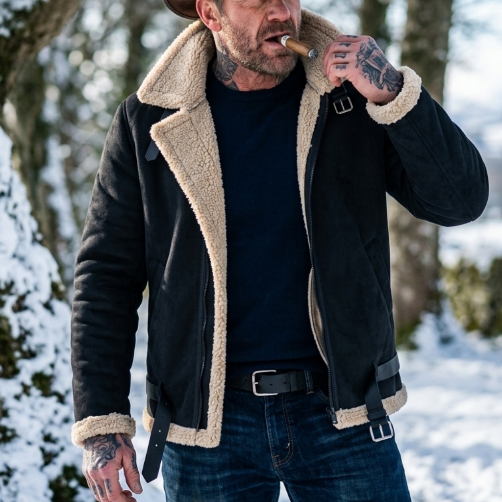 Men Winter Faux Suede Jacket F - Outdoor Sport Winter Jacket 评论和价格