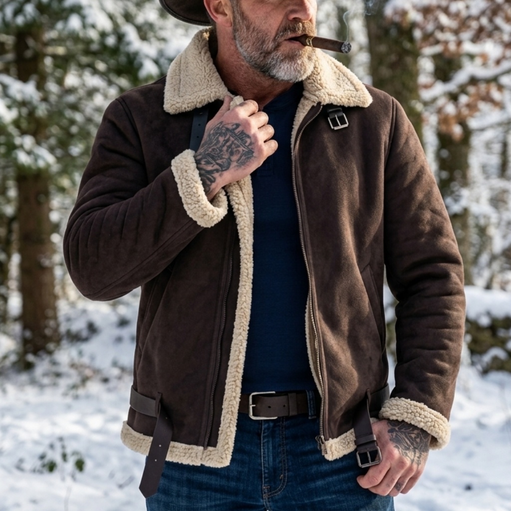 Men Winter Faux Suede Jacket F - Outdoor Sport Winter Jacket 评论和价格